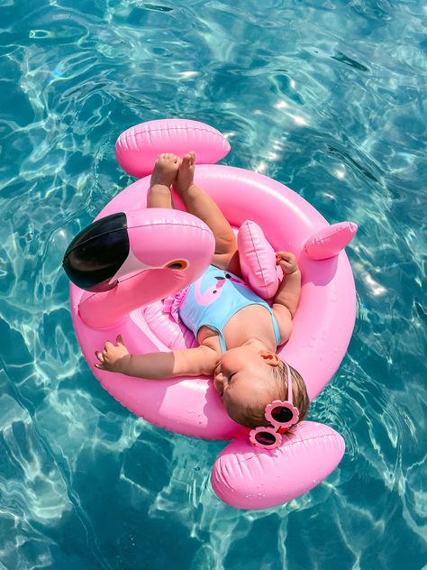 #summer #firstsummer #flamingoswim #swimming #babyoutfit#babyfashion #summeroutfit Baby Flash Cards, Monthly Pictures, Baby Pool, Beautiful Ocean Pictures, Ocean Pictures, Pool Photos, Beautiful Ocean, Emergency Kit, Baby Outfits