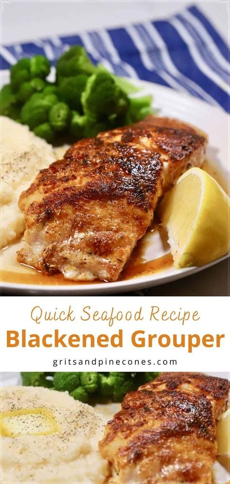 Keto Grouper Recipes, Grouper On Blackstone, Grouper In Air Fryer, Grouper Recipes Air Fryer, Blackened Grouper Recipes, Grouper Recipes Baked, Grouper Fish Recipes Air Fryer, Air Fryer Grouper Recipes, Air Fryer Grouper