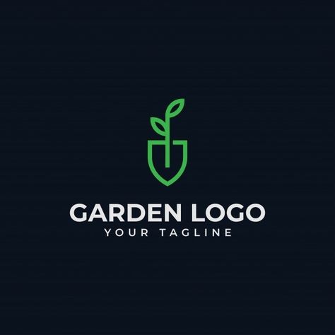 Line Logo Design, Line Logo, Leaf Logo, Vector Logo Design, Picture Illustration, Plant Design, Graphic Design Typography, Shovel, Botany