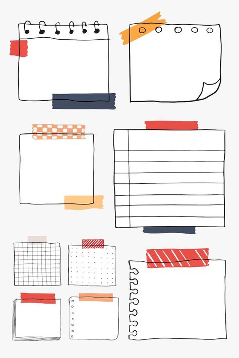 Blank Reminder Paper Notes, Goodnote Template, Kraf Kertas, Paper Notes, Digital Notes, Bullet Journal Banner, Note Doodles, Bullet Journal Notes, Bullet Journal Aesthetic