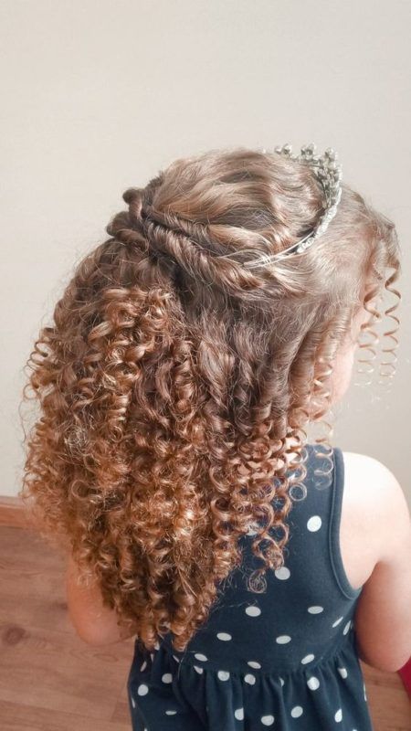 Easy Kids’ Wedding Hairstyles: Curly, Coily & Straight Ideas Kids Wedding Hairstyles, Wedding Hairstyles For Kids, Wedding Hairstyles Curly, Kids Hairstyles For Wedding, Kids Curly Hairstyles, Tiara Hairstyles, Cute Ideas, Flower Girl Hairstyles, Hair Solutions