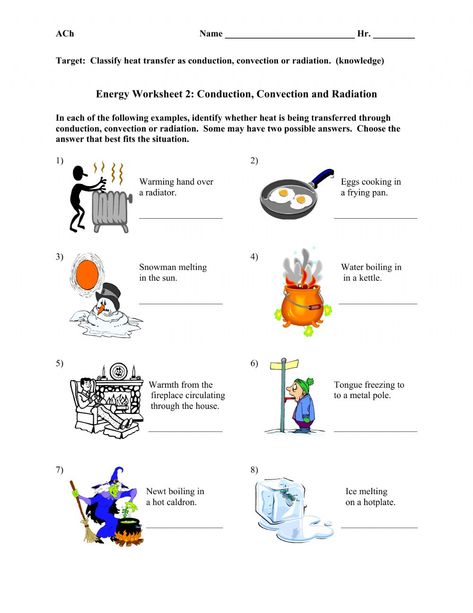 Conduction Convection Radiation, Energy Transformations, Heat Energy, Thermal Energy, Energy Transfer, Vocabulary Worksheets, Energy Work, Science Fair, Science Activities