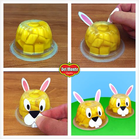 Easter Bunny Fruit, Cup Snacks, Preschool Snack, Easter Fruit, Class Treats, Fruit Desserts Easy, Pudding Cup, Fruit Juice Recipes, Fruit Appetizers