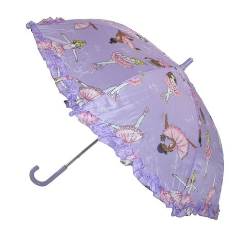 Childrens Dancing Ballerina Stick Umbrella by CTM. Pinch proof runner Purple Ballerina, Personalized Umbrella, Purple Umbrella, Ballerina Kids, Dancing Ballerina, Kids Umbrellas, Cheap Kids Clothes, Childrens Lighting, Ballerina Girl