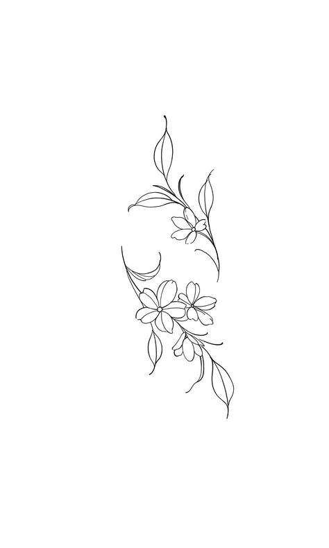 Fine Vine Tattoo, Floral Tattoo Design Minimalist, Flower And Stem Tattoo, Floral Outline Tattoo, Piston Tattoo, Flower Vine Tattoos, Ink Tattoo Design, Red Tattoo Ideas, Red Ink Tattoo