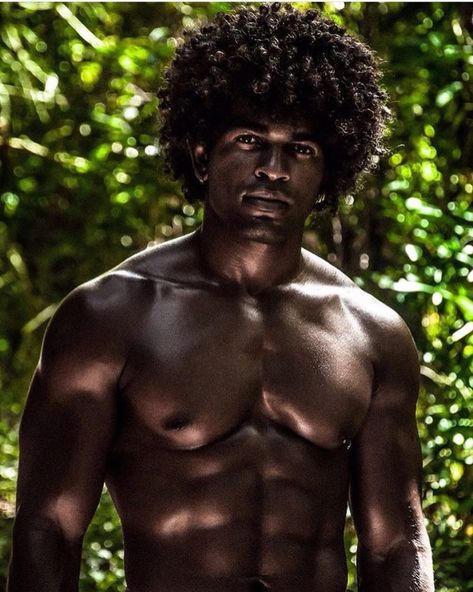 Black is undeniably beautiful in this Afro-Brazilian photographer’s garden of eden | AFROPUNK Black Male Models, Brazilian Men, Chocolate Men, Dark Skin Boys, Dark Skin Men, Afro Punk, African Men, Black Boys, Male Beauty