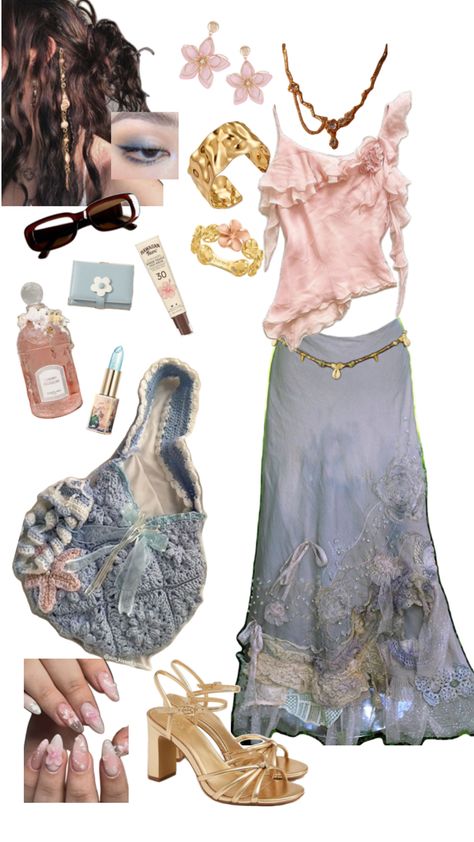 Blue summer outfit mermaid inspired pink mermaid outfit cute outfit ideas mermaid summer outfit summer summer blue Aesthetic Mermaid, Mermaid Summer, Mermaid Core, Cute Outfit Ideas, Mermaid Outfit, Outfit Cute, Pink Mermaid, Mermaid Inspired, Looks Street Style