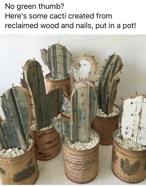 Cactus Craft, Dekor Diy, Cactus Decor, Diy Holz, Diy Projects On A Budget, Décor Diy, Decor Rustic, Cactus Plants, Diy Art