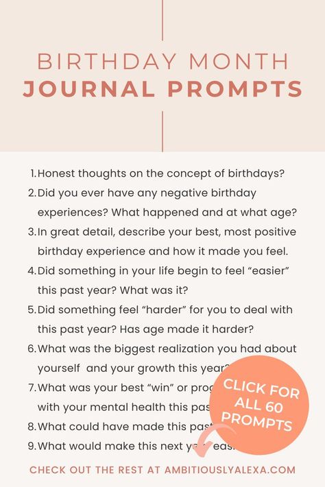 birthday journal prompts Birthday Journal Page, Week Journal Prompts, Birthday Journal Ideas, Birthday Journal Prompts, Birthday Journaling, Month Journal Prompts, Journal Ideas Scrapbook, Birthday Reflection, Reflection Journal Prompts