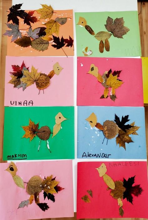 Leaf Turkey Craft For Kids, Leaf Man Craft, Nature Activities Preschool, Turkey Art Projects, Leaf Turkey, Turkey Disguise Project, Leaf Man, Turkey Art, Leaf Projects