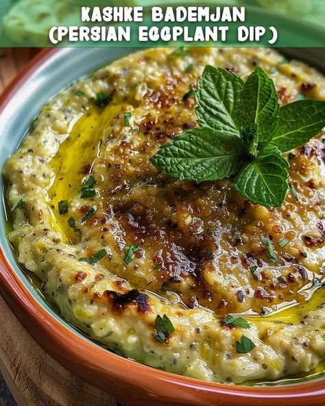 Yay Recipes Persian Eggplant Recipes, Kashke Bademjan, Persian Eggplant, Meal Starters, Eggplant Dip Recipes, Lemon Poppy Seed Cookies, Persian Recipes, Eggplant Dip, Lemon Curd Filling