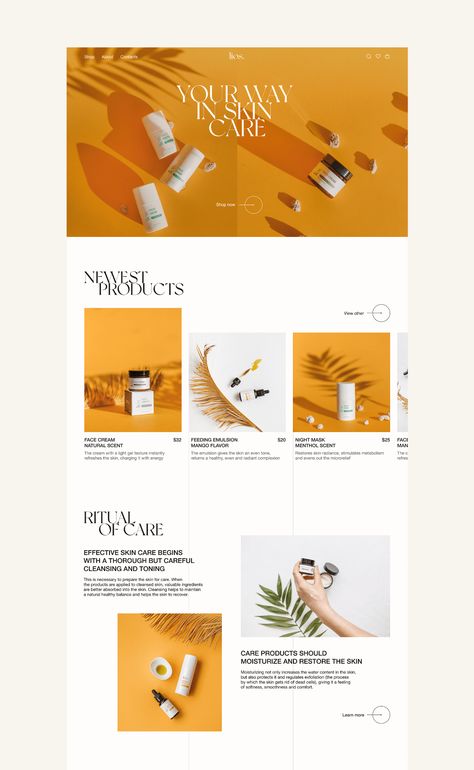 E-commerce website | Lios on Behance Product Broucher Design Layout, Cosmetic Website Design, 3d Website Design, Cosmetics Website Design, E Commerce Web Design, Ui Website Design, Cosmetic Website, Shop Website Design, Skincare Website