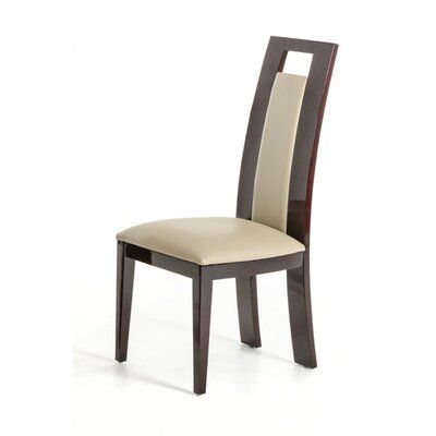 Brayden Studio Concepcion Upholstered Dining Chair Brown Furniture Bedroom, Brown Dining Room, Dining Table Design Modern, Dining Chair Design, Chaise Design, Dining Table Design, Table Chairs, Wood Dining Chairs, Leather Dining