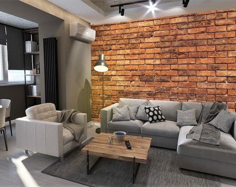 Stone Wall 2929 Wallpaper Mural Self Adhesive Peel and Stick Wall Sticker Wall Decoration Design Removable - Etsy Half Brick Wall, Brick Wall Interior Living Room, Stone Mural, 3d Stone Wall, Living Room Art Decor, Wall Decal Living Room, Wallpaper Stone, Brick Wall Living Room, Brick Wall Decor