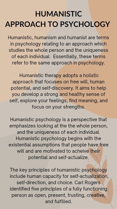 Humanistic Approach Psychology, Developmental Psychology Theories, Humanistic Theory, Humanistic Therapy, Psychology Topics, Humanistic Approach, Behavior Psychology, Intro To Psychology, Coaching Course