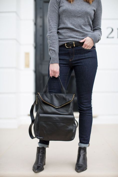 Black Leather Backpack Outfit, Chic Everyday Backpack With Leather Backing, Chic Leather Backpack For Everyday, High-end Everyday Backpack Shoulder Bag, Chic Leather Backpack, Chic Backpack With Leather Backing For On-the-go, Backpack Outfit Casual, Chic Affordable Leather Backpack For On-the-go, Celebrity Backpack