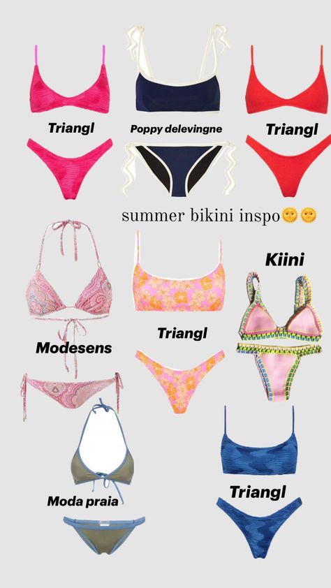 #outfitinspo #bikiniseason #summerinspo #kiini #triangl #modesens #preppyfashion Kiini Swimwear, Preppy Swimsuit, Aesthetic Swimsuit, Summer Accessories Beach, Pretty Swimsuits, Summer Necessities, Swimsuit Inspo, Preppy Beach, Summer Bathing Suits