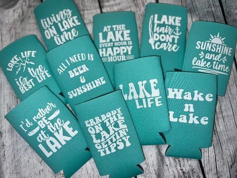 Bachelorette Party Koozies, Lake Birthday, Bachelorette Bachelor Party, Nurses Week Gifts, Custom Koozies, Personalized Party Favors, Bach Party, Mama Gifts, Cheer Mom