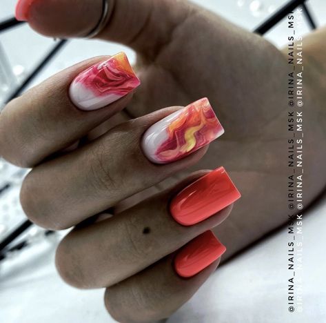 Summer Nails 2024 Fruit, Summer Nails Art, Summery Nails, Neutral Nails, Summer Nail, Floral Nails, Funky Nails, Dream Nails, Square Nails