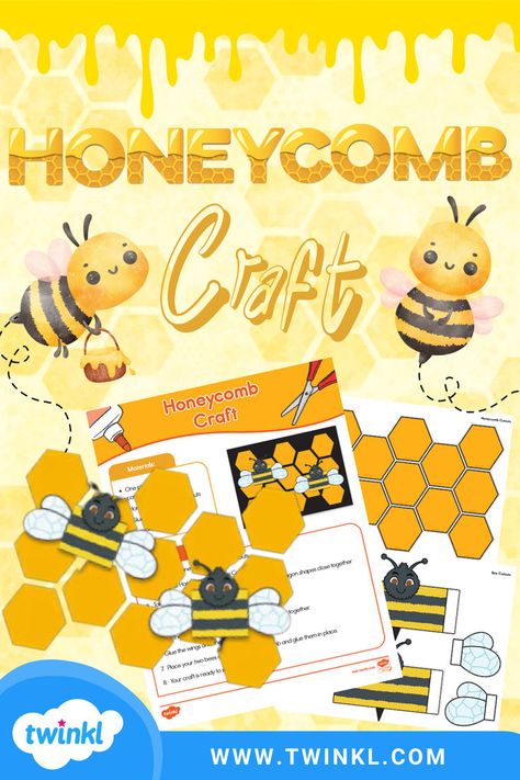 Honeycomb Craft Honeycomb Craft, World Bee Day, Bee Craft, Bee Crafts For Kids, Bee Day, 5th Grade Classroom, Craft Kids, Bee Crafts, Craft For Kids