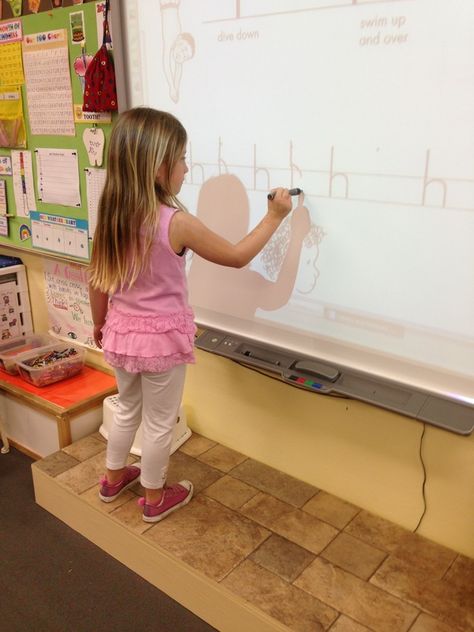 Smartboard Activities, Smart Boards, Classroom Whiteboard, February Classroom, Interactive Whiteboard, Wooden Steps, Childcare Center, Smart Board, Classroom Setting