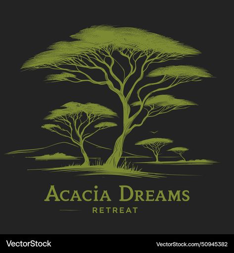 African Tree Silhouette, Acacia Tree, Farm Ideas, Vector Silhouette, Tree Tattoo, Nature Themed, All Design, High Res, Png Images