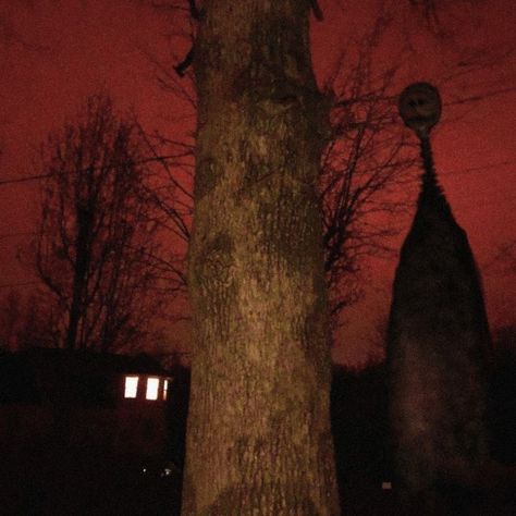 Red Wood Aesthetic, Red People Aesthetic, Red Places Aesthetic, Nostalgiacore Creepy, Eery Photography, Scary Red Aesthetic, Red Creepy Aesthetic, Traumatizing Pictures, Red Horror Aesthetic