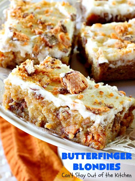 Butterfinger Cheesecake, Butterfinger Cookies, Easter Desserts Recipes, Cheesecake Brownies, Easter Dessert, Christmas Cookie, Decadent Desserts, Dessert Bars, Cookie Bars