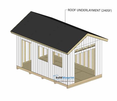 16x10 Garden Shed Plans - Build Blueprint 10x10 Shed Plans, Garden Shed Plans, Small Shed Plans, 10x12 Shed Plans, Diy Storage Shed Plans, Shed Blueprints, Building A Storage Shed, Shed Windows, Diy Storage Shed