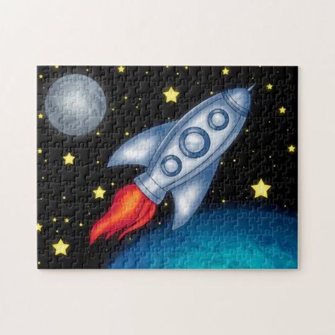 Space Painting Acrylic, Space Puzzle, Boots Timberland, Small Canvas Paintings, Space Painting, Simple Canvas Paintings, Cute Canvas Paintings, Kids Canvas, Easy Canvas