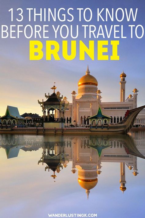 Planning a trip to Brunei Darussalam ? Thirteen must-know tips before you visit Brunei including what to wear in Brunei. #Brunei #Asia #Travel #Borneo Brunei Travel, Bandar Seri Begawan, South East Asia Travel, Asia Travel Destinations, East Asia Travel, Middle East Travel, Travel Destinations Asia, Asia Travel Guide, Southeast Asia Travel