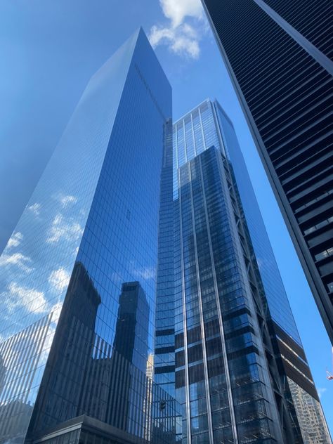 Clouds on skyscrapers, aesthetic new york, view Skyscrapers Aesthetic, Skyscraper Aesthetic, Photo Series Ideas, Nyc Skyscrapers, New York Skyscrapers, Skyscraper New York, New York City Images, New York View, Aesthetic New York