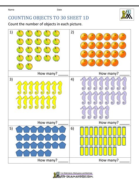 Printable Counting Worksheet - Counting ... Free Printable Cleaning, Free Printable Numbers, Counting To 20, Counting Objects, Counting To 100, Counting Worksheets, Preschool Math Worksheets, Counting Numbers, Math Counting