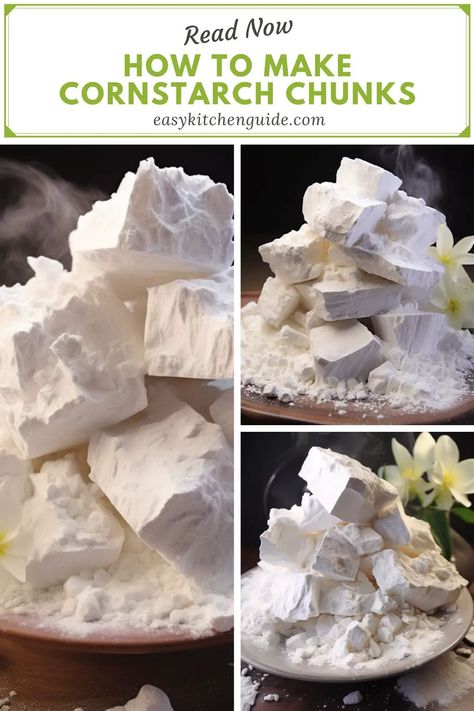 How To Make Corn Starch At Home, Cornstarch Chunks Eating, Cornstarch Eating, Cornstarch Chunks, Diy Cornstarch, How To Make Cornstarch, Waterslide Party, Brick Recipe, Dr Food