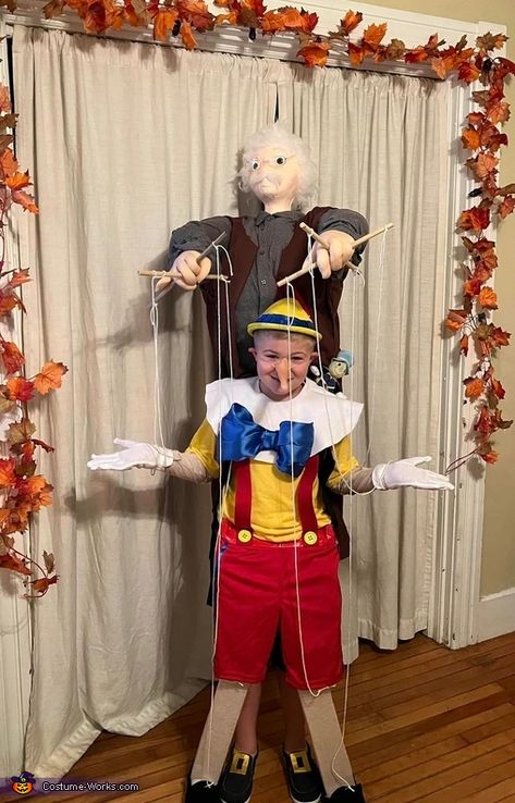 Pinnochio Costume Diy, Geppetto Costume, Diy Pinocchio Costume, Pinocchio Costume, Homemade Costume, Costume Works, Halloween Costume Contest, Mannequin Head, Mannequin Heads