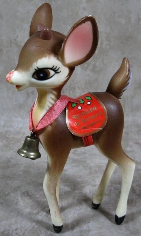 (20+) Facebook Plastic Christmas Ornaments, Reindeer Figure, Rudolph Red Nose, Rudolph Red Nosed Reindeer, Red Nose Reindeer, Christmas Reindeer Decorations, Ghost Of Christmas Past, Vintage Reindeer, Kurt Adler