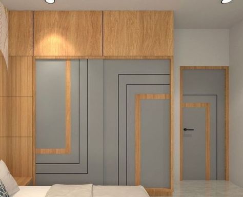 Sliding Wardrobe Doors Modern, Sliding Wardrobe Laminate Design, Slider Wardrobe Design, Door Panelling, Mica Design, Bedroom Tiles, Sliding Wardrobe Designs, Latest Door Designs, Bad Room Design