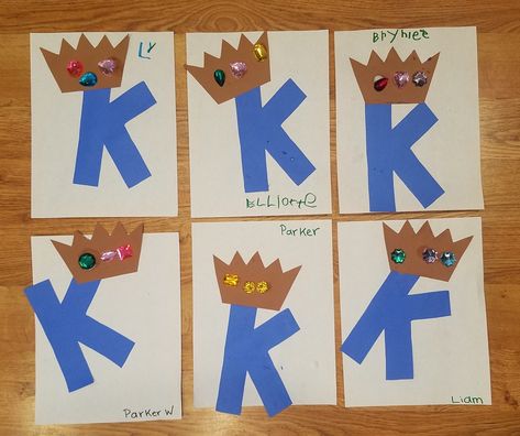 Letter K king craft preschool K For King Craft, Dr King Crafts Preschool, K Letter Activities For Preschoolers, K Is For Craft Preschool, K Is For King Preschool Craft, King Craft Preschool, Letter K Toddler Crafts, Letter K Arts And Crafts For Preschool, Letter K Art Preschool