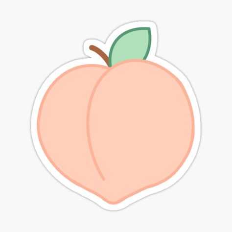 Peach Sticker, Aesthetic Peach, Peach Design, Sticker Aesthetic, Preppy Stickers, Juicy Peach, Homemade Stickers, Cute Laptop Stickers, Tumblr Stickers