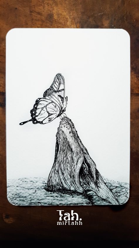 #art #artwork #sketchart #ink #inked #animals #oceanlife #wildlife #whale #butterfly Whale Sketch, Feather Sketch, Whale Drawing, Marine Art, White Pen, Pen Sketch, Inspiring Art, Blue Whale, Butterfly Art