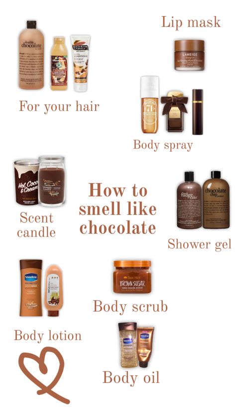 How to smell like chocolate 🍫 #cocoa #cocoaesthetic #chocolate #howtosmelllike #chocolateproducts#products #wishlist #photooftheday #aesthetic Beauty Vibes, Fragrances Perfume Woman, Chocolate Girls, Basic Skin Care Routine, Shower Skin Care, Body Smells, Perfect Skin Care Routine, Body Care Products, Pretty Skin Care