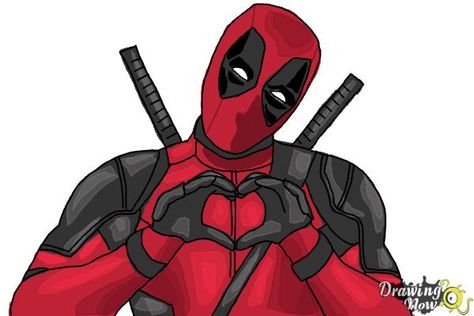 How to Draw Deadpool - Step 9 Deadpool Aesthetic, Deadpool Painting, Drawing Deadpool, Foil Salmon, Comic Deadpool, Wallpaper Concert, Deadpool Face, Deadpool Quotes, Deadpool Cartoon