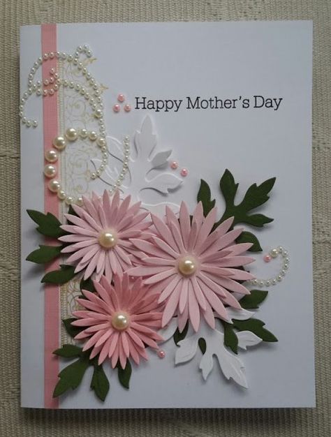 Mother Card, Idee Cricut, Daisy Cards, Heartfelt Creations, Birthday Cards Diy, Handmade Greetings, Mothers Day Crafts, Mother's Day Card, E Card