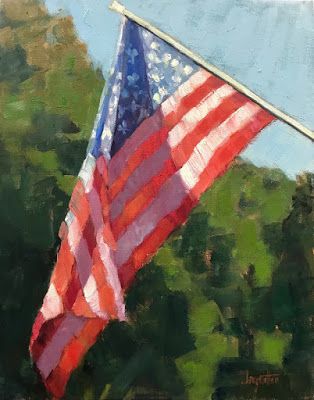 American Flag Painting Fine Art Oil Painting for Sale "Clothed In Dignity" by Georgia Artist Deanna Jaugstetter Seeing my country's flag waving in the wind has always been a beautiful sight to me! I can definitely see more of this flag series in my future.  20"x16"x1.5" Oil on Canvas/Available Abstract Flag Painting, Usa Flag Painting, Acrylic Flag Painting, Abstract American Flag Painting, America Painting Ideas, Flag Painting Ideas, Memories Sketchbook, Patriotic Paintings, Patriotic Art Ideas