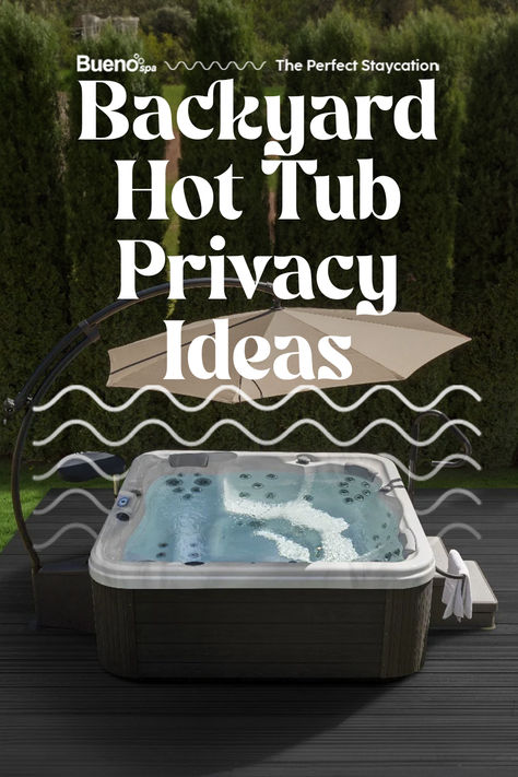 Having an outdoor BuenoSpa hot tub is great, but you might find yourself feeling a little exposed to the elements… or your neighbors. So, what’s the solution? Let’s explore the best backyard hot tub privacy ideas for 2023 so you can soak in solitude. Read more: https://www.buenospa.com/blogs/newsletter/the-qualities-of-a-good-warranty Hot Tub Background, Backyard Hot Tub Privacy, Hot Tub Privacy Ideas, Backyard Hot Tub, Hot Tub Privacy, Front Yard Patio, Privacy Ideas, Outdoor Hot Tub, Building Crafts