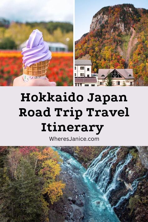 Hokkaido Japan Road Trip Travel Itinerary Things To Do In Hokkaido Japan, Hokkaido Itinerary, Hokkaido Autumn, Hokkaido Japan Autumn, Hokkaido Travel, Hokkaido Japan Summer, Japan Hokkaido, Hokkaido Japan, Japan Honeymoon