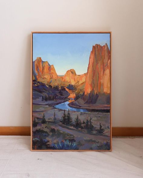 It’s always a balancing act between painting commissions, pieces for shows, and projects for fun / creative exploration. Whenever I just need a break from it all, I paint Smith Rock. 😚 #oregon #oregonartist #oregonart #oregonexplored #bendoregon #bendoregonlife #bendoregonlifestyle #centraloregon #centraloregonlife #sistersoregon #bendartist #oilpainting #oilpaintings #highdesert #mthood #smithrockstatepark #smithrock #pnw #contemporaryart #pleinair #sunrise #redmondoregon #contemporarypaint... Taylor Manoles, Oregon Painting, Smith Rock Oregon, Oregon Landscape, Oregon House, Smith Rock State Park, Sisters Oregon, Oregon Life, Central Oregon