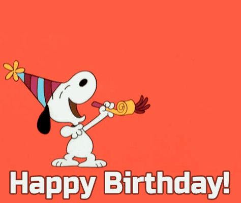 Happy Birthday Gif Animation Funny, Birthday Gif Funny, Happy Birthday Wishes Gif, Happy Birthday Snoopy Images, Happy Birthday Brother Funny, Birthday Animation, Birthday Card Gif, Snoopy Gifs, Funny Happy Birthday Gif