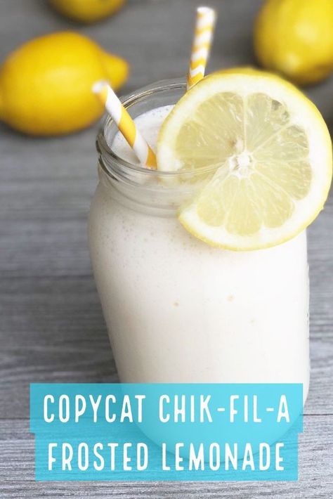 Chick Fil A Lemonade Recipe, Chick Fil A Lemonade Frosty, Chick Fil A Diet Lemonade Recipe, Chick Fil A Frosted Lemonade, Copycat Chick Fil A Frosted Lemonade, Frosted Lemonade Recipe, Easy Lemonade Recipe, Buckeyes Recipe, Frosted Lemonade