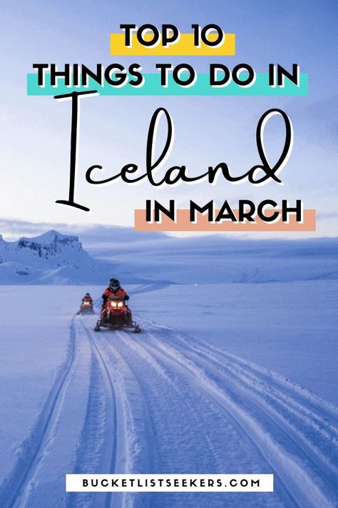 Our list of the best things to do in Iceland in March! See why March is one of the best months to visit Iceland and why you should plan a road trip! Iceland Travel In March, Iceland March, Iceland In March, Iceland Travel Summer, Iceland In Winter, Things To Do In Iceland, Europe Train Travel, Iceland Travel Guide, Winter Travel Destinations